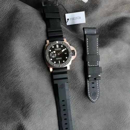 Replica Panerai Submersible Goldtech OroCarbo Black Bezel PAM1070