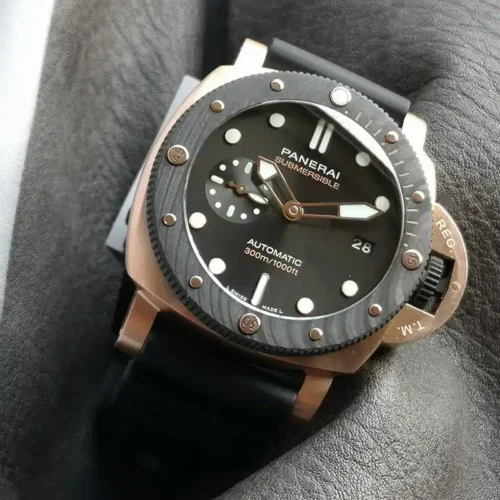 Replica Panerai Submersible Goldtech OroCarbo Black Bezel PAM1070
