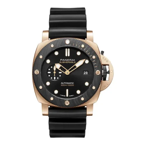 Replica Panerai Submersible Goldtech OroCarbo Black Bezel PAM1070